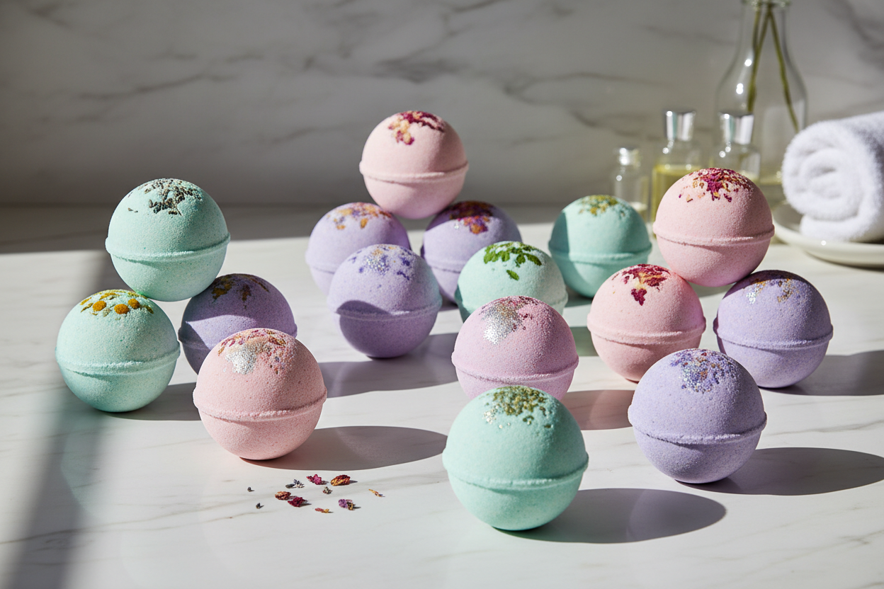 Beautiful Fizzy Bath Bombs