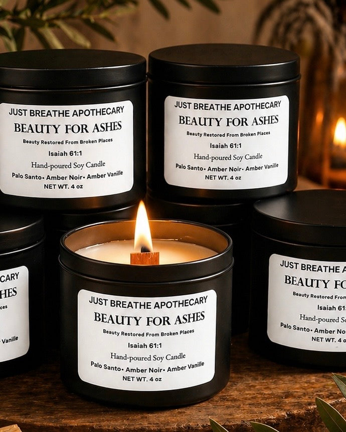 BEAUTY FOR ASHES

Hand-Poured Soy Candle

Isaiah 61:3