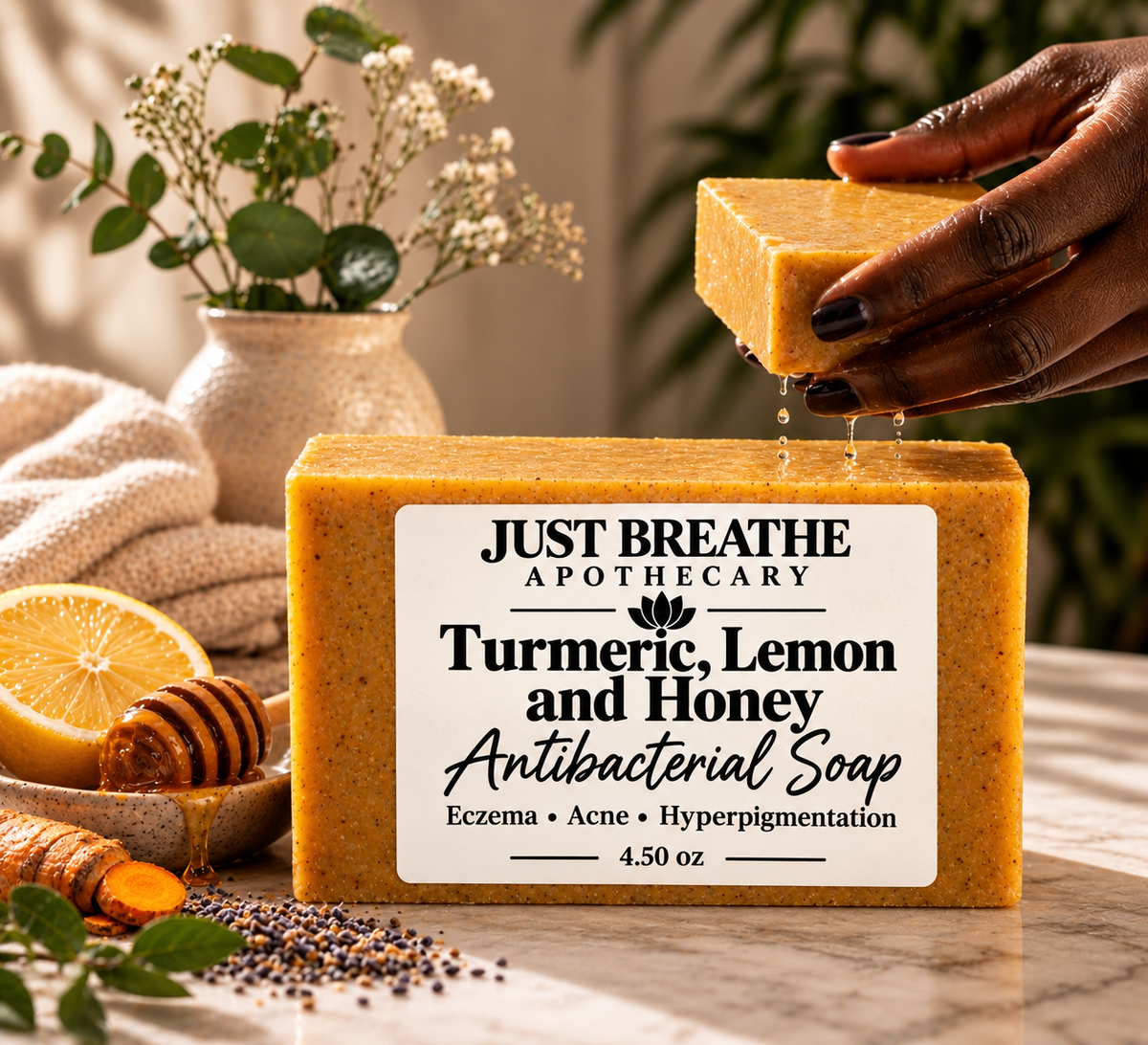 Turmeric Lemon and Honey Antibacterial Soap