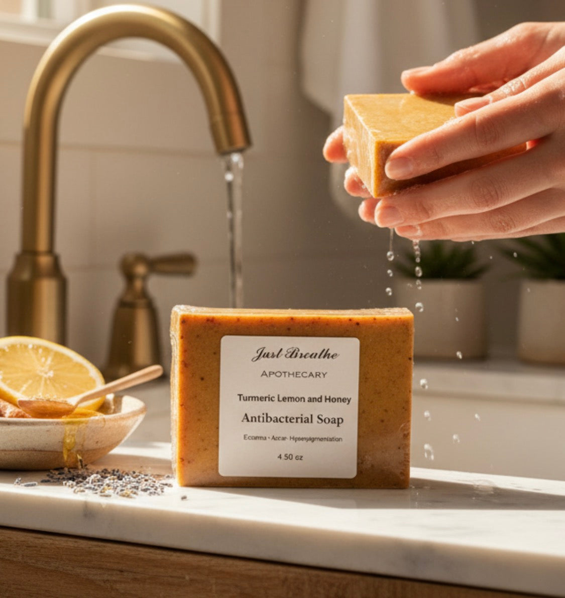 Turmeric Lemon and Honey Antibacterial Soap