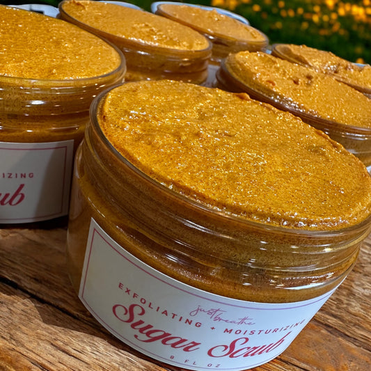 Turmeric Lemon & Honey Exfoliating Sugar Scrub (Eczema, Acne, Hyperpigmentation)